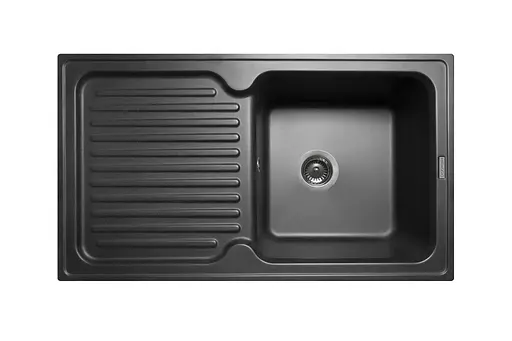 Кухонная мойка гранитная Miraggio Orlean black 861x496x210 00208907, Черный - фото 1