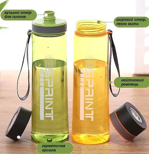 Пляшка для води Casno 1000 мл KXN-1111 Сіра (KXN-1111_Grey) - фото 2