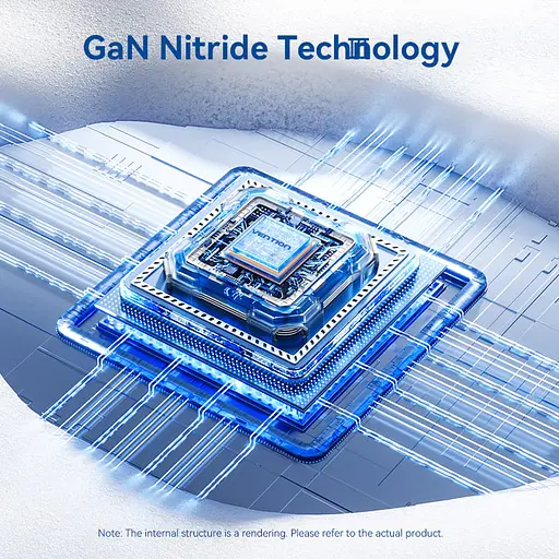 Мережевий зарядний пристрій Vention 2-Port USB (C + A) GaN Charger (30W/30W) EU-Plug білий - фото 3
