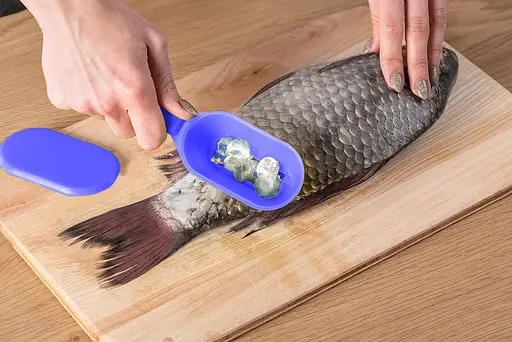 Рибочищення пластикове з контейнером 20 см, Kitchette Синій 85600 - фото 3