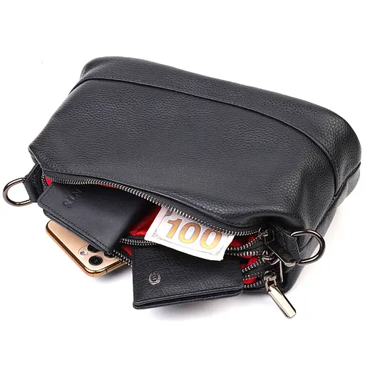 Сумка кожаная женская Vintage 27х12х9.5 см sum0022694 - фото 6