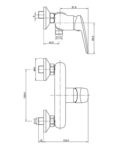 Змішувач для душу Imprese Praha new 15030 new Хром - фото 2