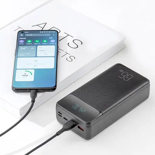 Зовнішній акумулятор XO PR201 30000mAh 65W Black [120556] - фото 4