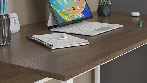 Компьютерный стол Ferrum-decor Коди 75x120x70 белый ДСП Дуб Сонома Труфель 16мм (FRD-101223) - фото 5