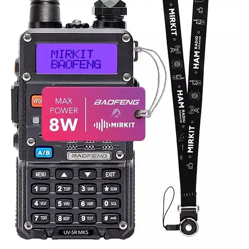 Рація Baofeng UV-5RA + шнурок Mirkit (8014)
