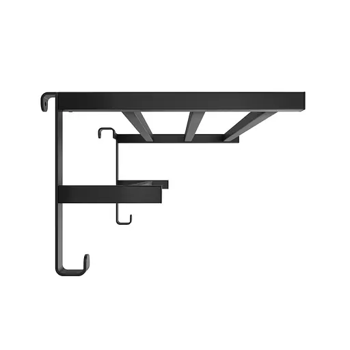 Навісна полиця для рушників HF Sheffield проф. 520x284 3.0.1202.13.BM, Чорний матовий - фото 3