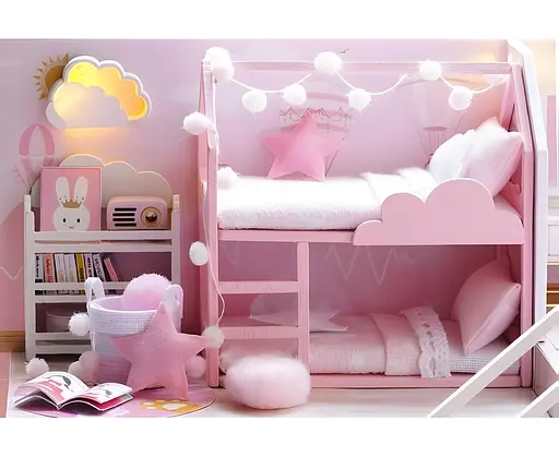 3D конструктор Румбокс Двоповерхова вілла Meeting Your Sweet своїми руками, світлові ефекти (L-027-B) - фото 8