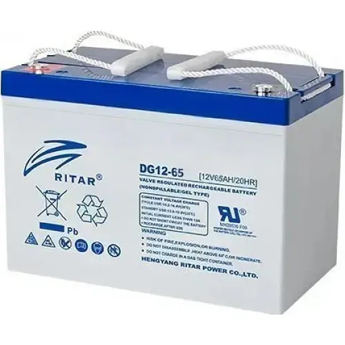 Акумулятор Ritar Gel DG12-65, Gray Case, (12V 65Ah)