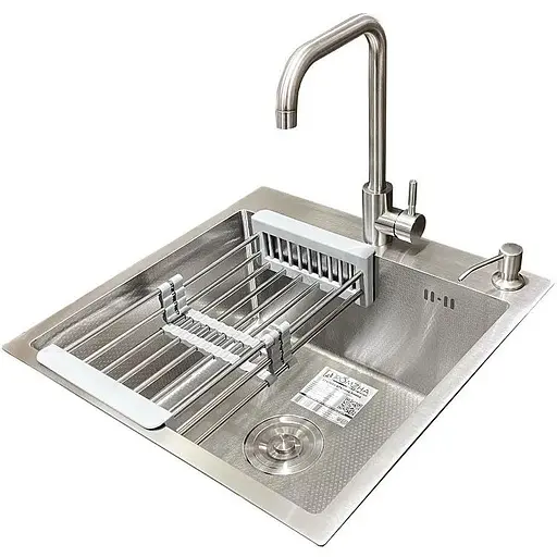 Комплект мийка + змішувач Romzha Arta Carbon U-450 (B)