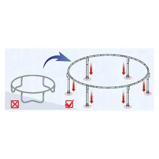 Дитячий батут BB Producis 140см із захисною сіткою + 6 опорних ніжок (Синій) - фото 3