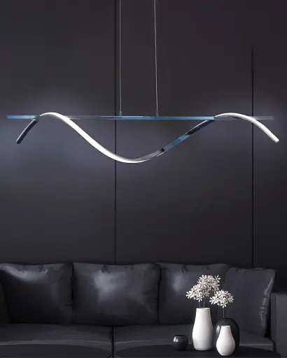 Подвесной светильник, люстра Goldlux 331076 Rumba LED 1x23W 4000K 3600Lm IP20 хром - фото 2