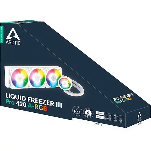 СВО Arctic Liquid Freezer III Pro 420 A-RGB White (ACFRE00189A) - фото 6