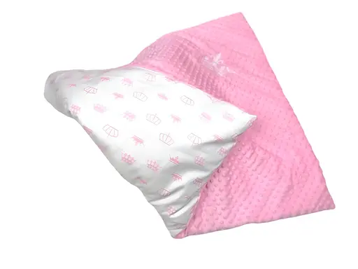 Плед з плюшем Moontime і вишивкою 100x80 см "Корони" - фото 1