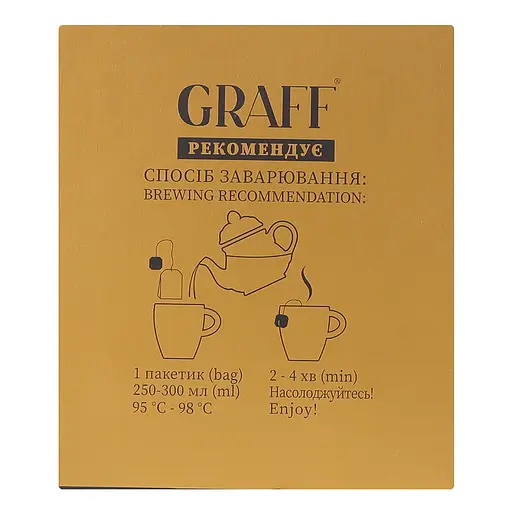 Уцінка. Чай чорний байховий Graff Winter story з корицею та яблуком у пакетиках 36 г (20 шт. х 1.8 г) - фото 6