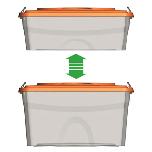 Контейнер для хранения Sim Work 40x30x22h, 18 л черный - фото 2