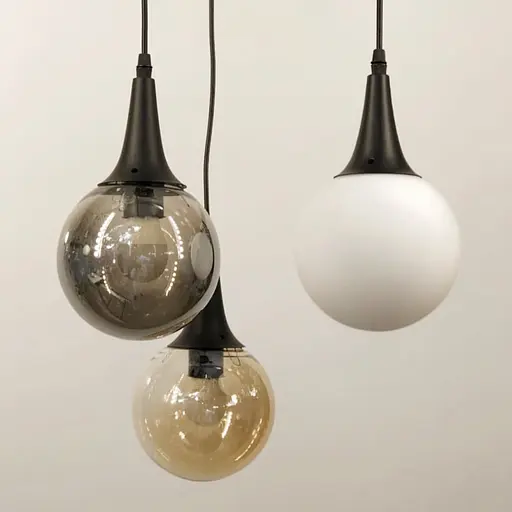 Подвесной светильник GOLF с белым плафоном | Line F | Арт. 11193/1 BK+WT - фото 2