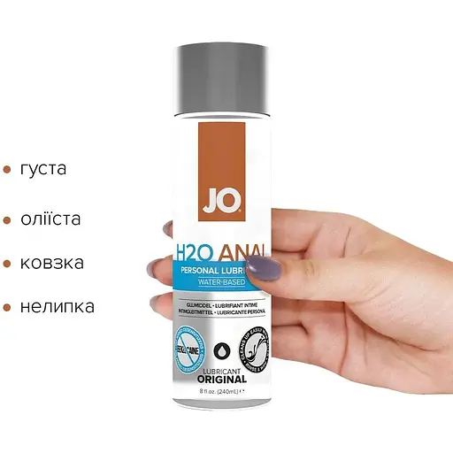 Анальна змазка System JO Anal H2O - Original (240 мл) - фото 2