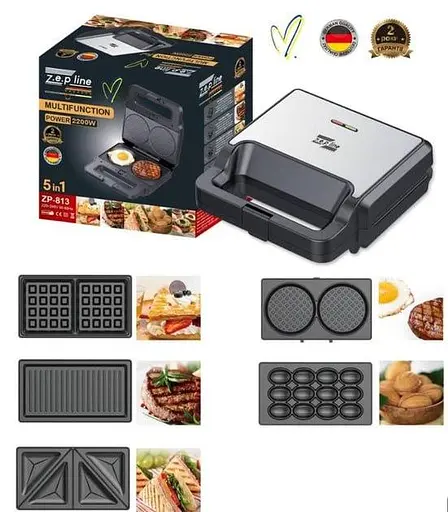 Мультигриль 5в1 Zepline ZP-813 Серый 2200 Вт - фото 3