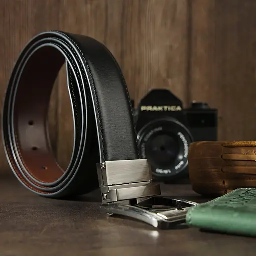 Ремінь шкіряний Vintage чоловічий 110х3,6 см acs0014841 - фото 5