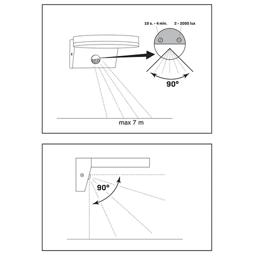 Вуличний світильник із датчиком руху Goldlux 324030 Tesa Led 1x10W 4000K 1100Lm IP54 BK - фото 5
