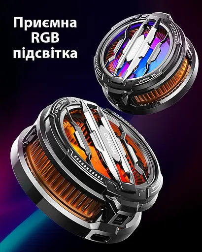 Кулер активне охолодження для телефону / планшета Memo CX07 c магнітним і механічним кріпленням Black (18517) - фото 6