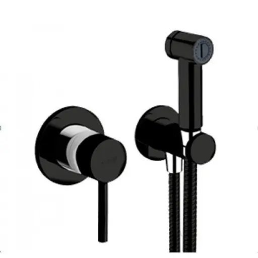 Набір гігієнічного душу прихованого монтажу Kludi Bozz 389983976 чорний - фото 1