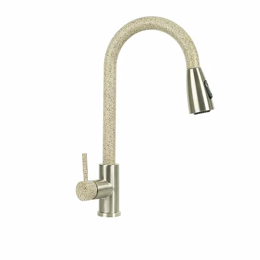 Смеситель для кухни с выдвижным изливом Platinum KT 8203 (8614) Карамель Сафари - фото 1