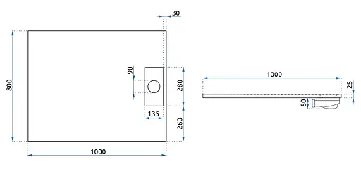 Душовий піддон Rea Bazalt 80x100 black REA-K3304 Чорний матовий - фото 7