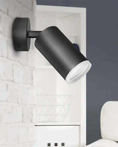 Світильник поворотний, спот Goldlux 327697 London GU10 1x10W IP20 Чорний - фото 2