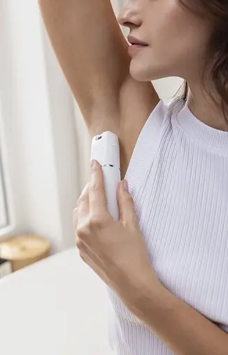 Епілятор Panasonic пінцетний, акумуляторний , пінцет.-60, волог.+сух., насадок-8, футляр, голубий-білий - фото 8