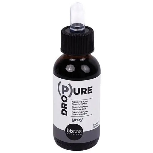 Премиальный концентрированный прямой пигмент для волос BBcos DroPure Grey с эффектом холодного пепельного оттенка 50 мл - фото 1