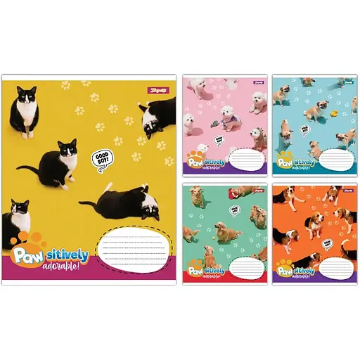 Зошит учнівський "Pawsitively" 1 Вересня 768239 18 аркушів Різнокольоровий 1 шт. в асортименті - фото 1