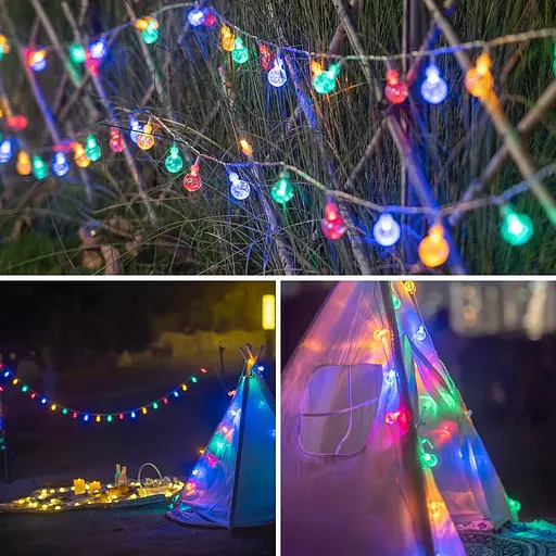 Koopower 30LEDs Globe Fairy Lights, Садові Fairy Lights USB-роз'єм 8 режимів гірлянди кришталеві кульки кулі - фото 7