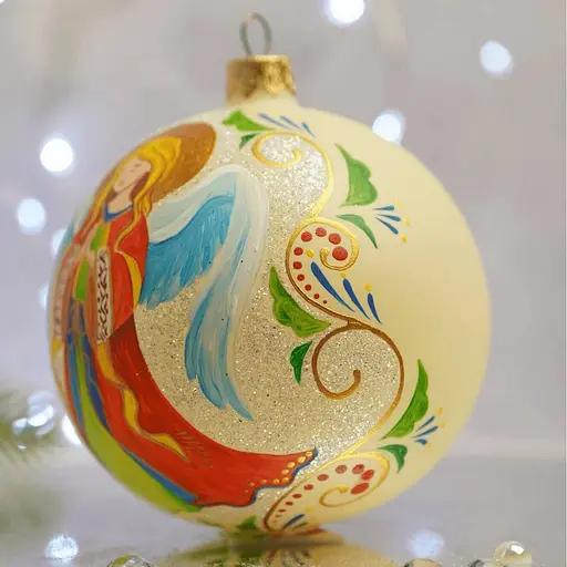 Ялинкова прикраса Санта Шоп Різдвяний ангел скло (4820001112511) - фото 3