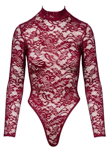 Боди Cottelli Collection Lace M бордовый - фото 4