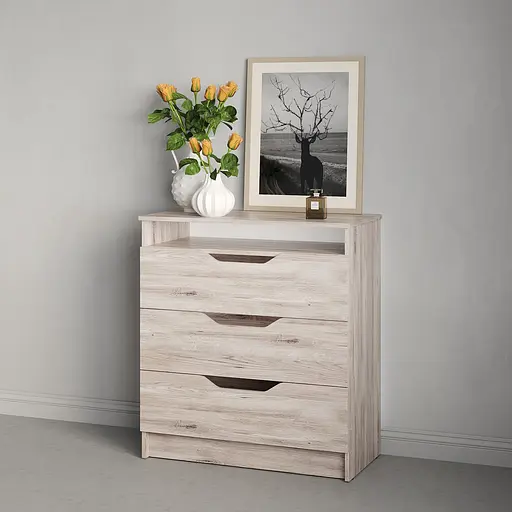 Комод в спальню MebelStar 800 Лилу 81x40x89 см Аляска серый (MBS-1338)