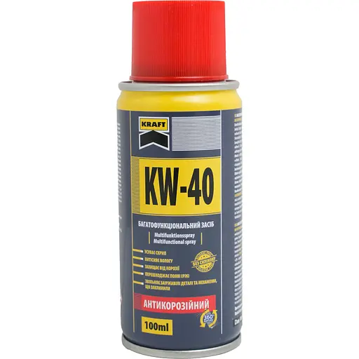 Мастило багатофункціональне Kraft KW-40 аерозоль 100 мл