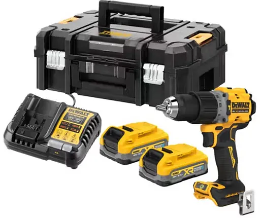 Аккумуляторная дрель-шуруповерт DeWalt с АКБ и ЗУ DCD805S2T - фото 1