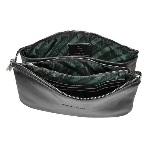 Женский клатч Grande Pelle с ремешком через плече черный acs0032215 - фото 2