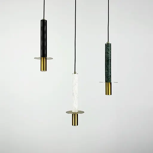 Підвіс Aurea із чорним мармуровим плафоном в стилі Ар-деко Line.F SC 3/1 BK - фото 8