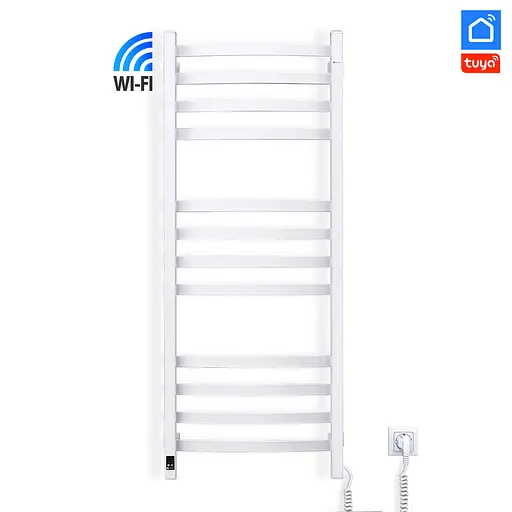 Электрический полотенцесушитель Navin Avalon 480x1200 Sensor с Wi-Fi правая, белая 12-112033-4880, Белый, Правое, Электронный - фото 3