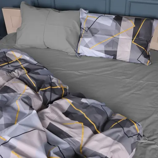 Простирадло MirSon Сатин 22-1403 Geometric Elegance 150х220 см (2200010567564)