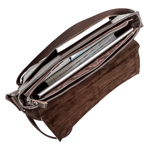 Сумка кожаная мужская SHVIGEL 30х22х8 см sum0012639 - фото 4