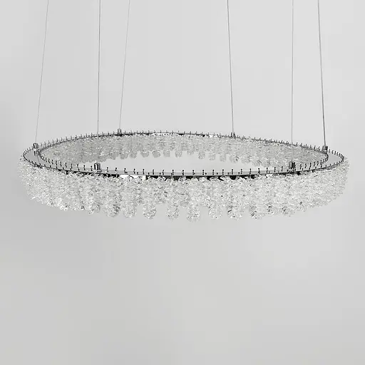 Кільцева кришталева люстра в хромі Ø 80 см | Арт. 33038-800 CH | Line F - фото 2