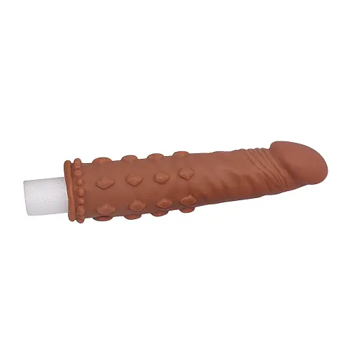 Насадка на пенис Lovetoy Pleasure X-Tender Series 17.5 см коричневый - фото 4