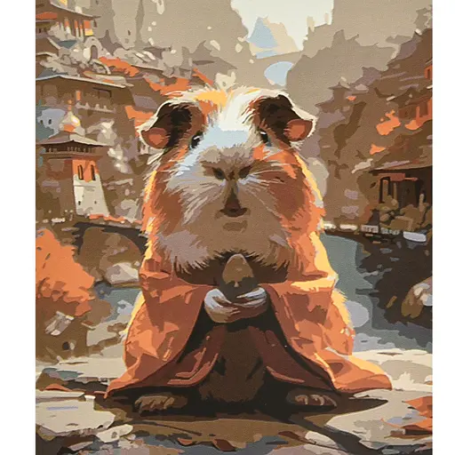 Набір для розпису по номерах Затишок маленького світу, Strateg, 40x50 см, VA-4623