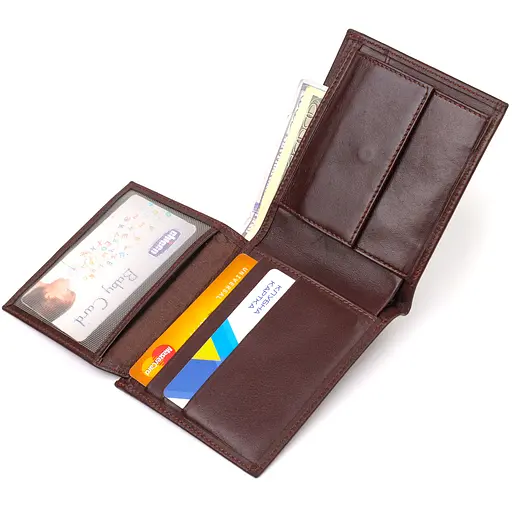 Мужской кожаный кошелек Canpellini 11х9.5х2 см acs0025674 - фото 4