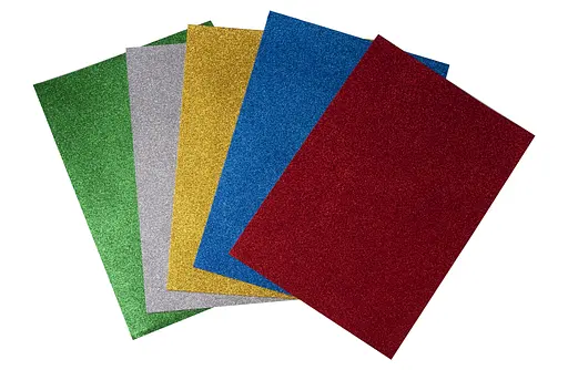 Фоаміран із блискітками KIDS Line, 2 мм, А3, 5 аркушів в упаковці (В асортименті)