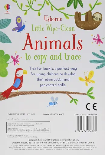 Animals to Copy and Trace. Little Wipe-Clean - фото 2