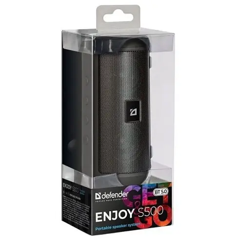 Портативна Bluetooth колонка Defender Enjoy S500 10Вт microSD USB TWS (Чорний) - фото 6